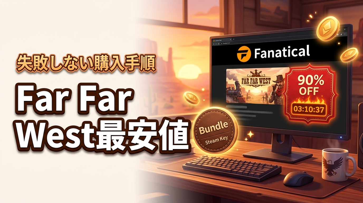 【最安値】Far Far WestをFanaticalで安く買う方法や手順を公開