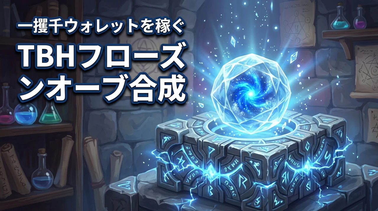 フローズンオーブを合成で狙い、タスクバーヒーローで一攫千ウォレットを稼ぐには