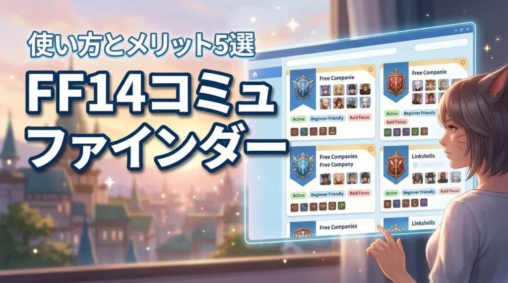 FF14のコミュニティファインダーの使い方と見方！メリット5選や脱退マナーも紹介