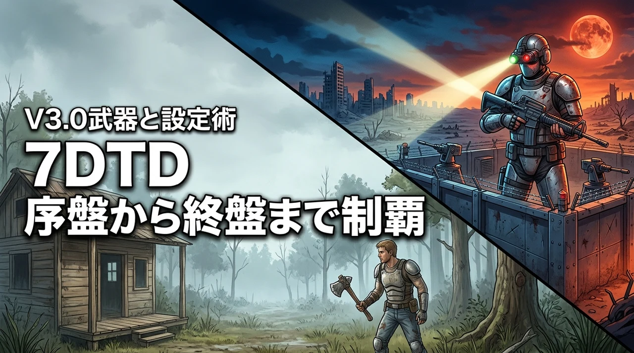 7days to dieの序盤から終盤までを制覇!V3.0設定と武器の攻略ガイド