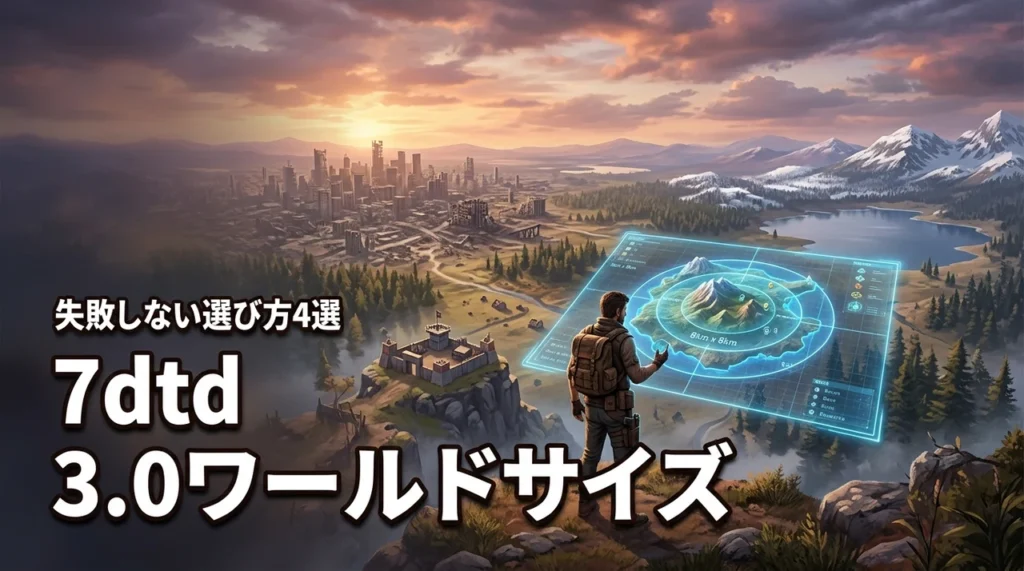 7days to die 3.0でおすすめのワールドサイズ4選！失敗しない選び方