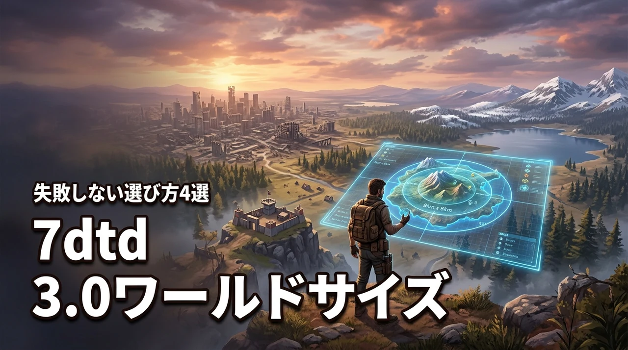 7days to die 3.0でおすすめのワールドサイズ4選！失敗しない選び方