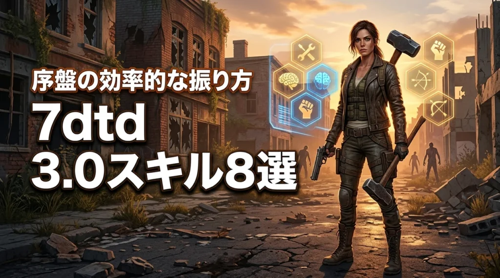 7days to die 3.0のスキルおすすめ8選！序盤の効率的な振り方を紹介