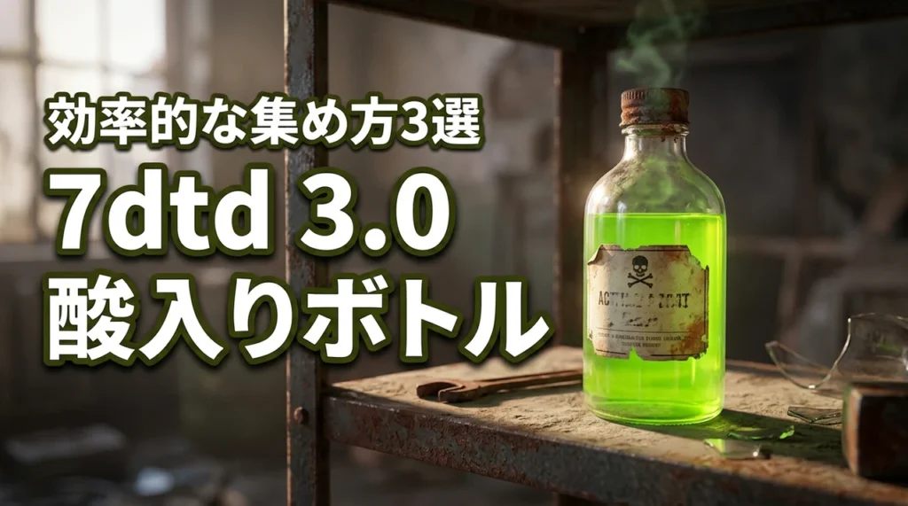 7days to die 3.0で酸入りボトルはどこで入手？効率的な3つの集め方