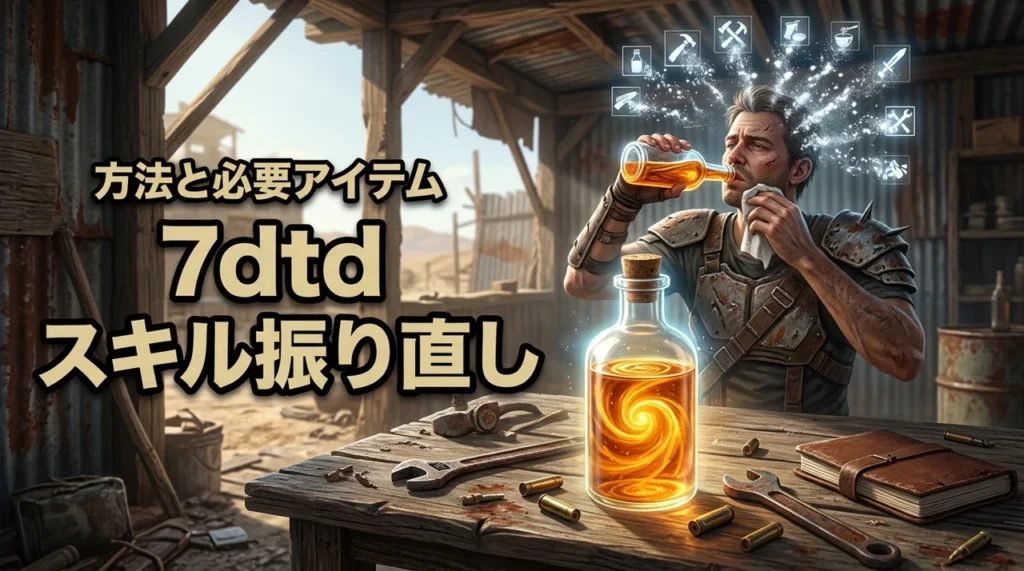 7days to dieでスキル振り直しはどうやって？方法や必要アイテムを紹介