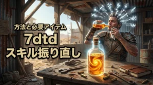 7days to dieでスキル振り直しはどうやって？方法や必要アイテムを紹介