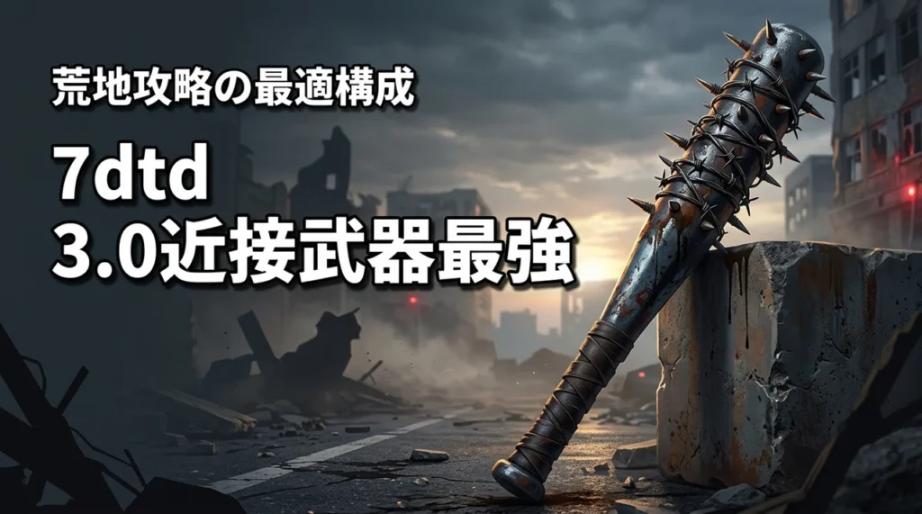 【7days to die 3.0】近接武器の最強決定版！荒地を攻略するビルド紹介