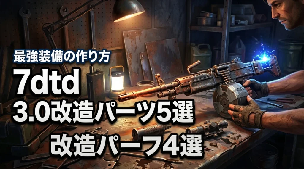 7days to die 3.0の改造パーツおすすめ5選！最強装備の作り方