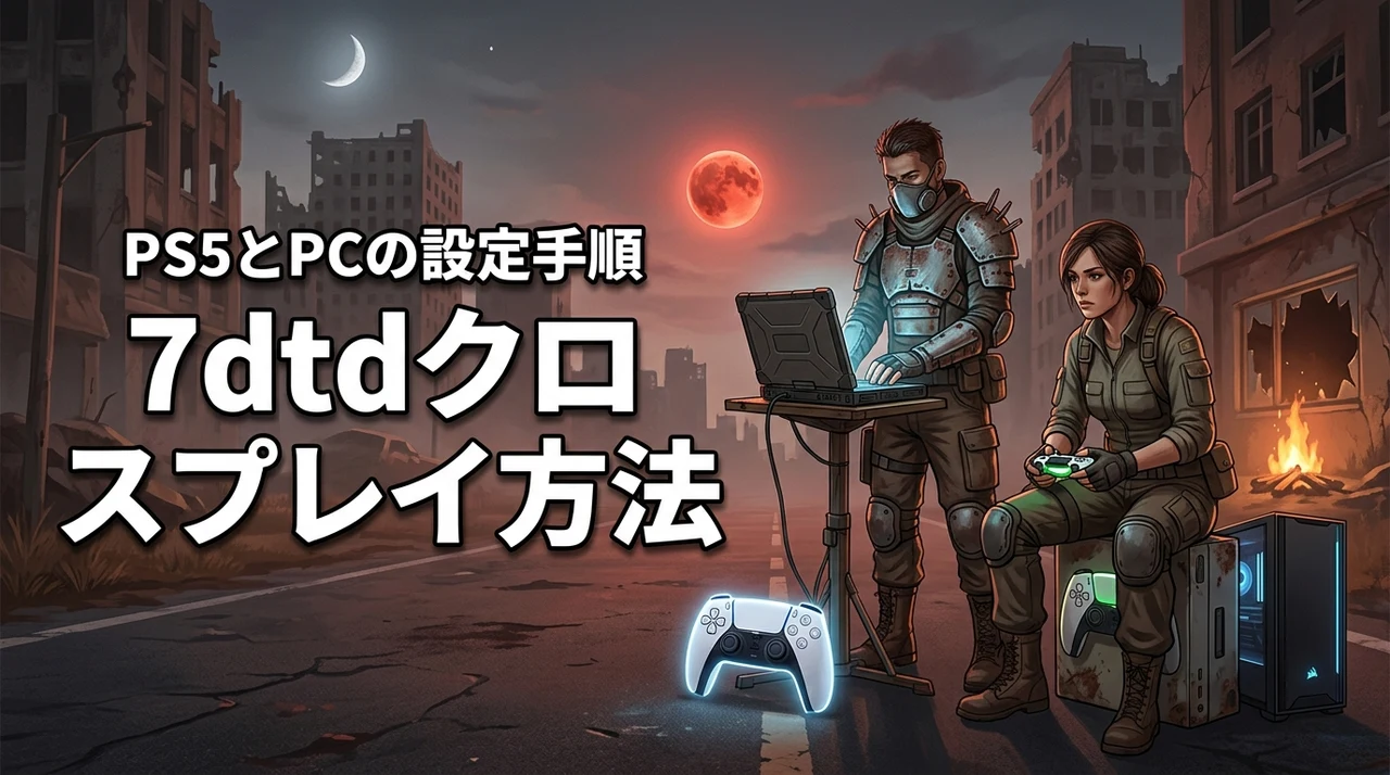 7days to dieはクロスプレイできる？PS5とPCでマルチを遊ぶ設定方法