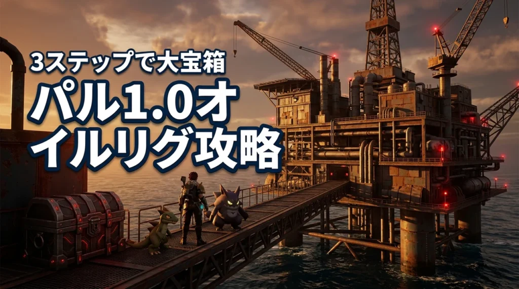 パルワールド1.0のオイルリグを完全攻略！3ステップで大宝箱を回収するコツ