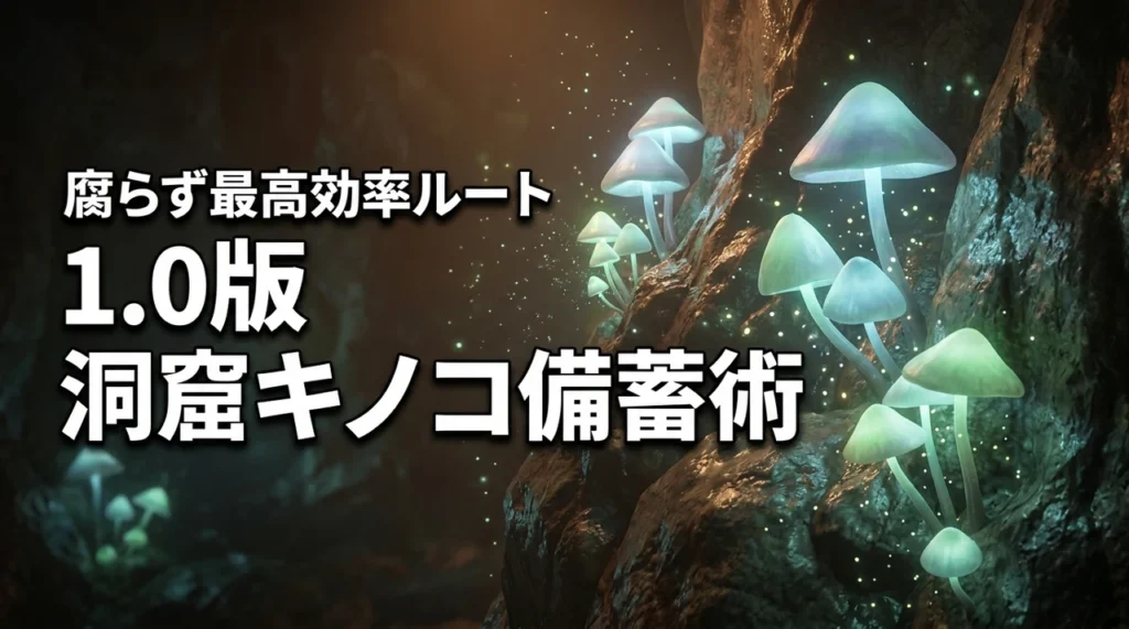 【パルワールド1.0】洞窟キノコを腐らせず大量備蓄！最高効率の入手ルートを公開