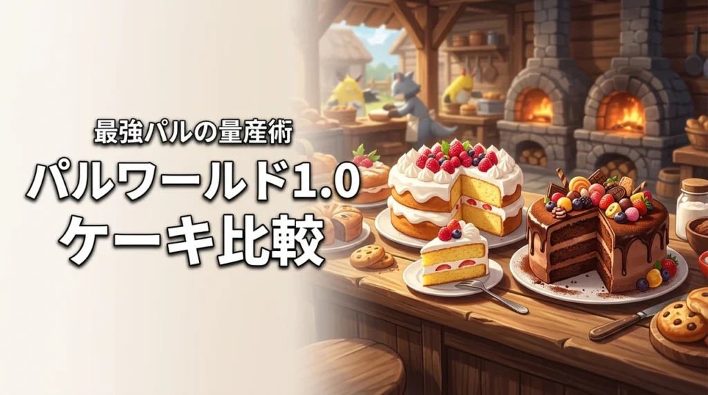 【パルワールド1.0】ケーキの種類と違いを把握して最強パルを量産！拠点での運用術