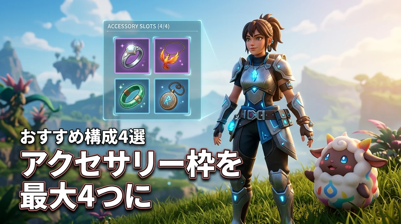 パルワールド1.0のアクセサリー枠を最大4つに増やす方法とおすすめ構成4選