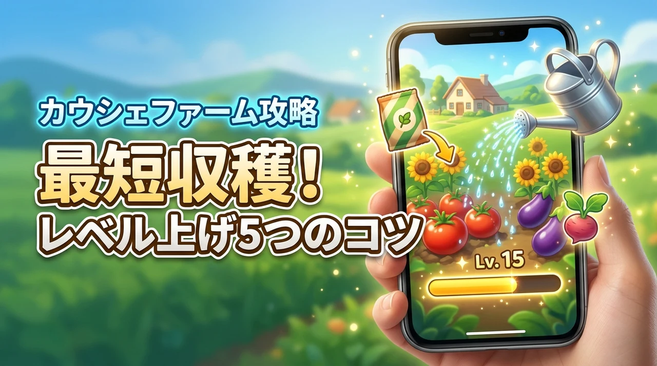 カウシェファームのファームレベル上げ方5つのコツ！最短で収穫する攻略法
