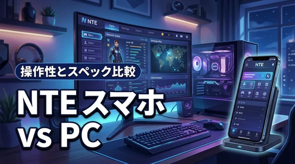 NTEをスマホかPCのどっちで遊ぶ？スペックや操作性の違いを検証した結果