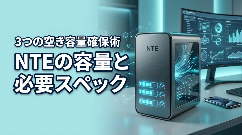 NTEの容量はどれくらい？PCやスマホの必要スペックと3つの空き容量確保術