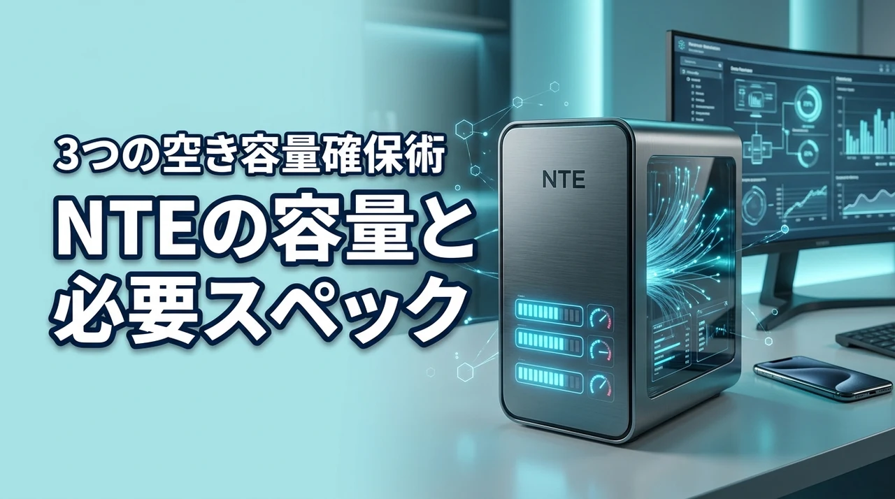 NTEの容量はどれくらい?PCやスマホの必要スペックと3つの空き容量確保術