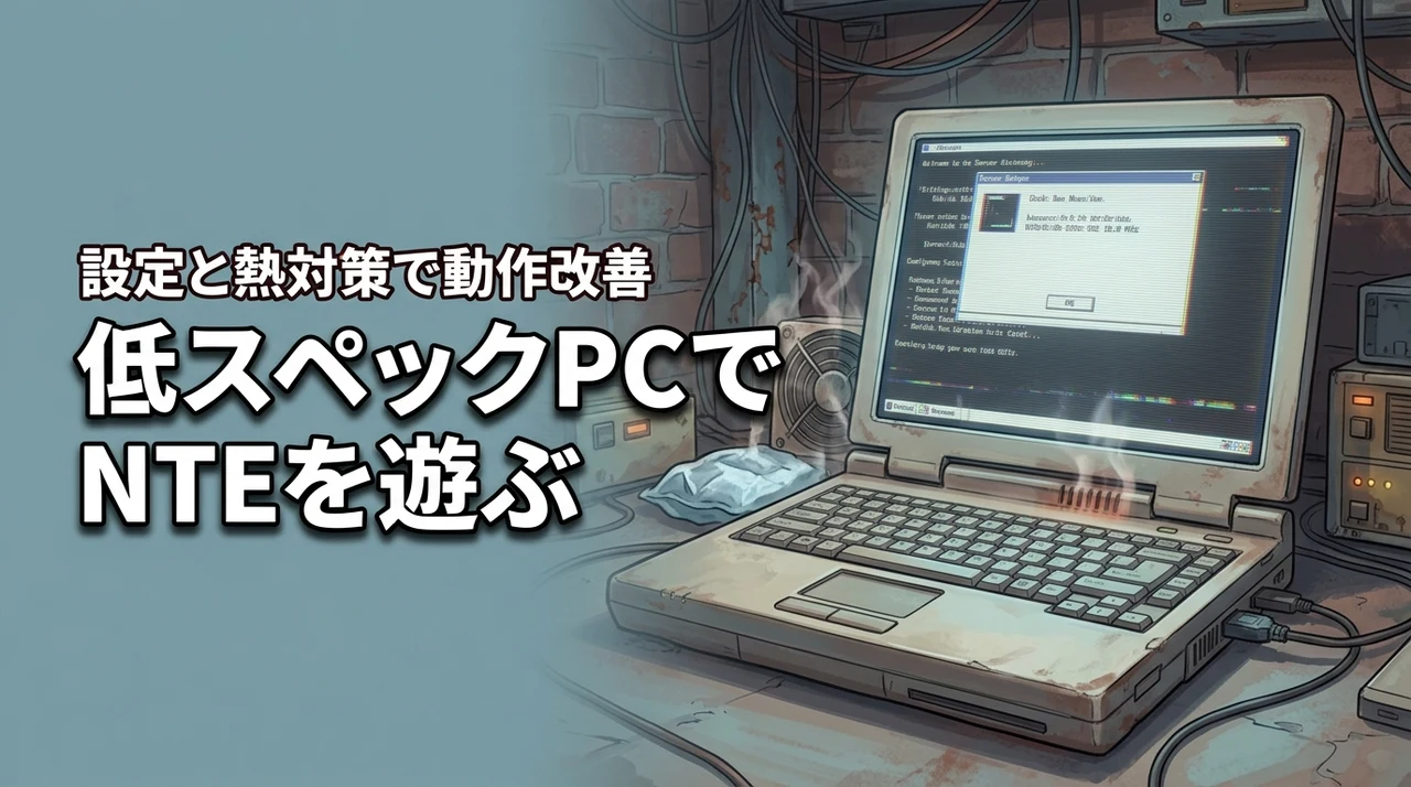 NTEは低スペックのノートPCでも遊べる？重い動作を改善する設定と発熱対策