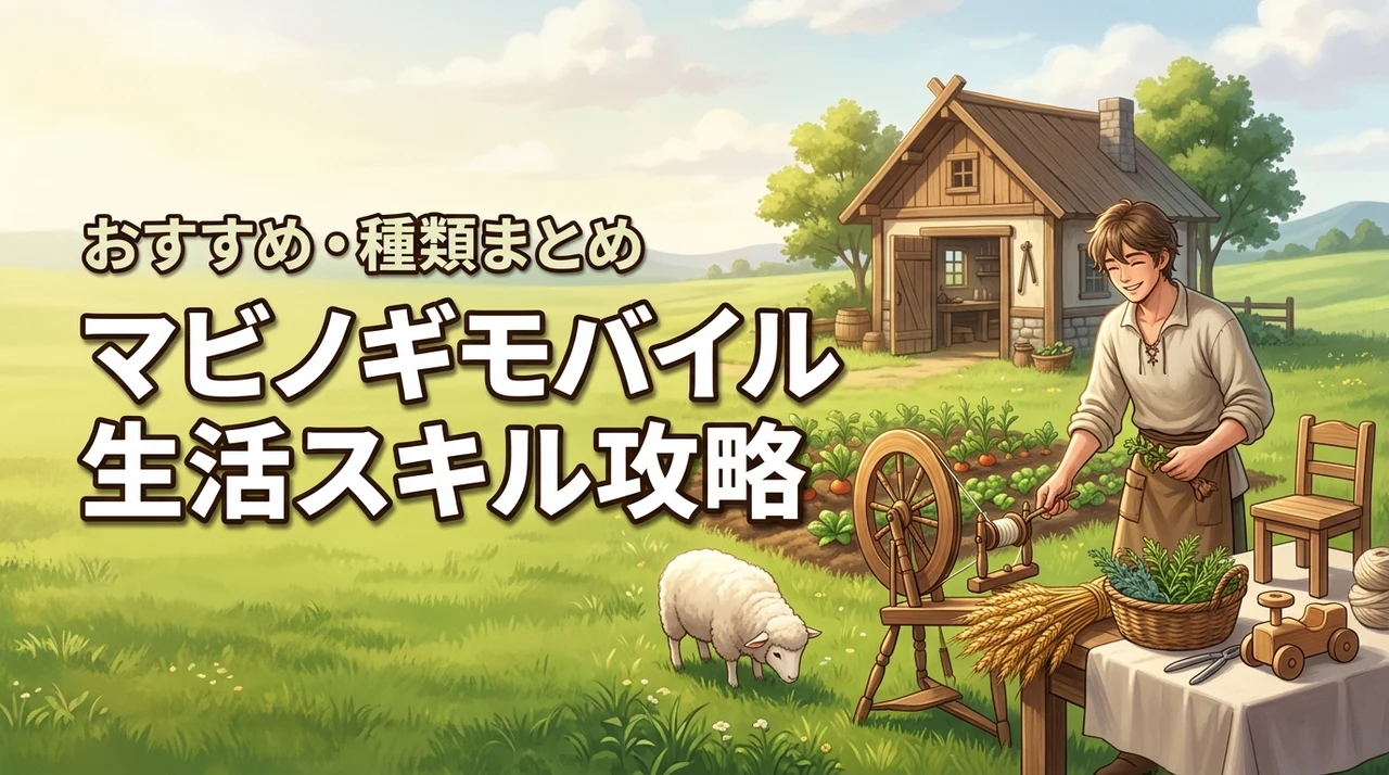 マビノギモバイル生活スキル攻略！おすすめ・種類・できることまとめ（記事のアイキャッチ画像）