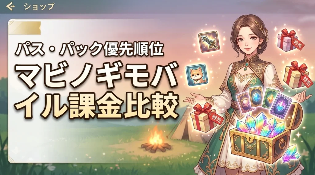 マビノギモバイル課金おすすめランキング！パス・パックの優先順位を比較（記事のアイキャッチ画像）