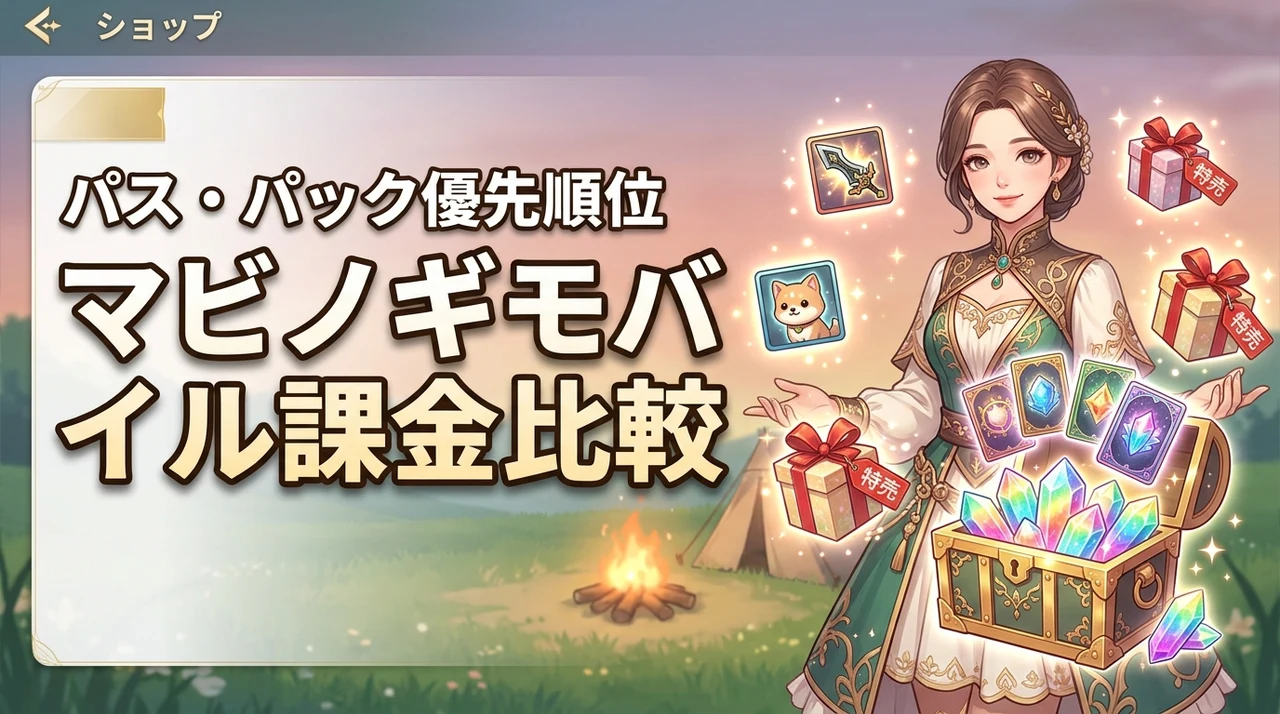マビノギモバイル課金おすすめランキング!パス・パックの優先順位を比較(記事のアイキャッチ画像)