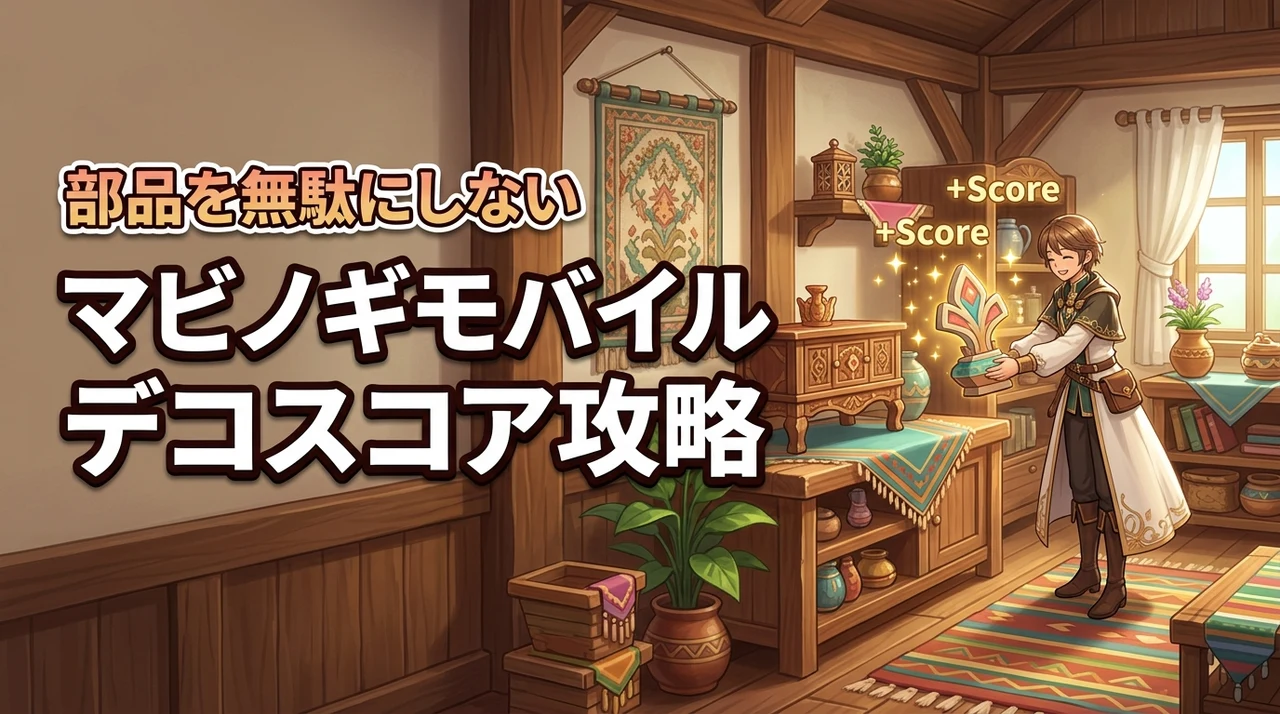 マビノギモバイルのデコスコアの上げ方！デコ制作部品を無駄にしない効率的な攻略法（記事のアイキャッチ画像）